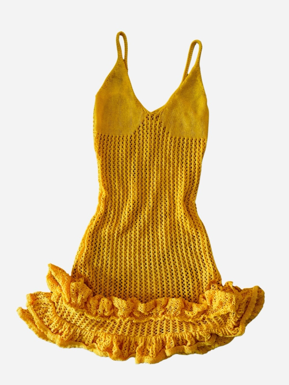 Knit Ruffle Mini Dress